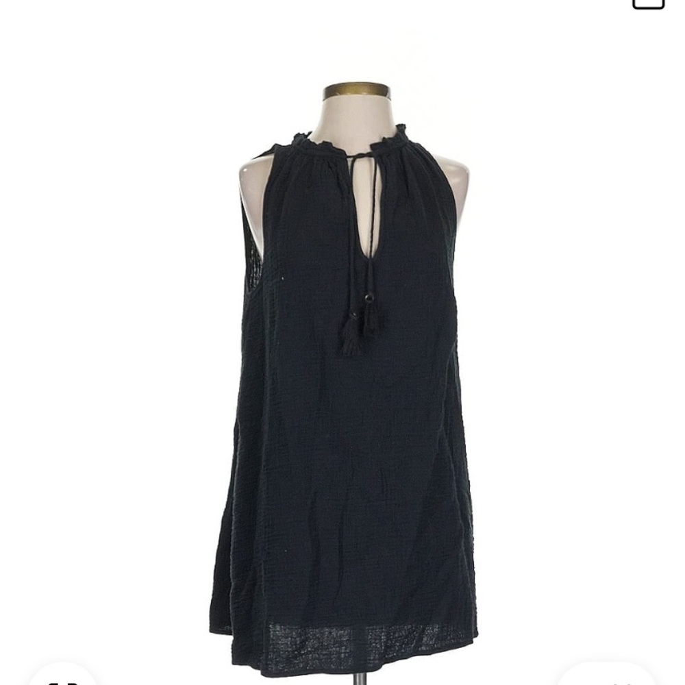 Kona Sol Black Sleeveless Coverup